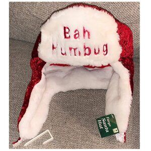 Chrisha Creations, Ltd. Santa Christmas Fargo Trooper Hat "Bah Humbug" **NWT!**